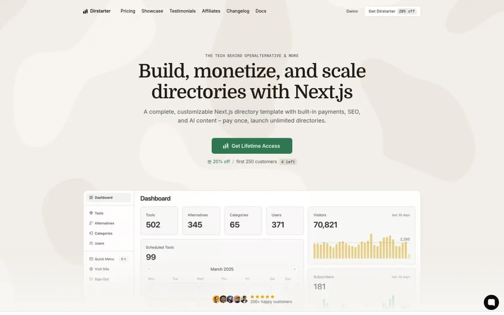 Dirstarter homepage