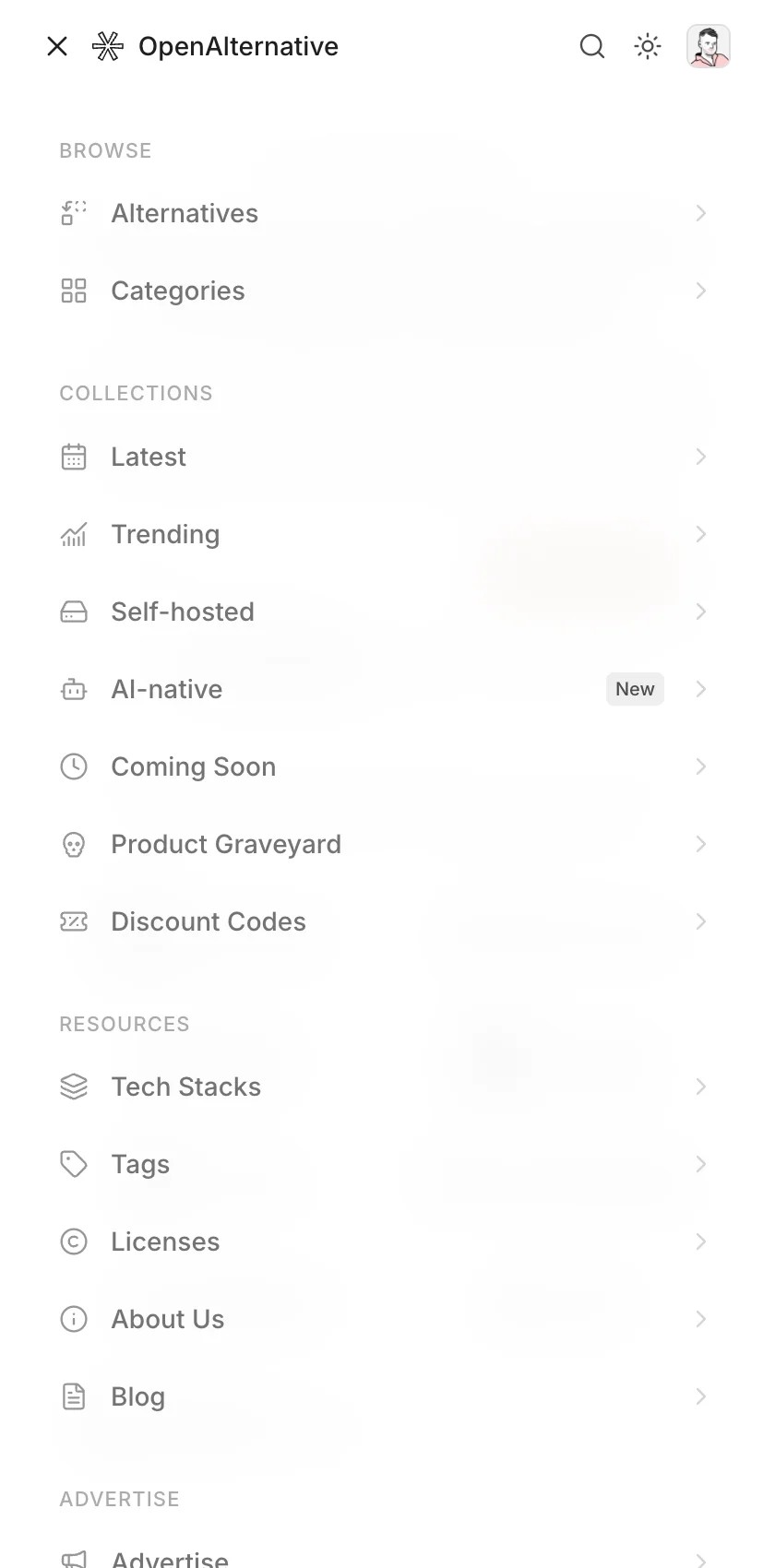Mobile navigation panel