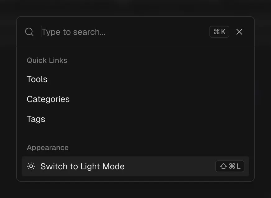 Theme switcher