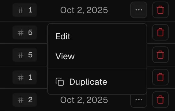 Duplicate functionality