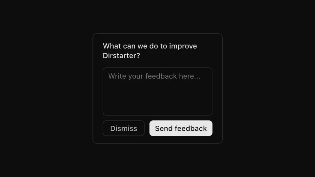 Feedback widget