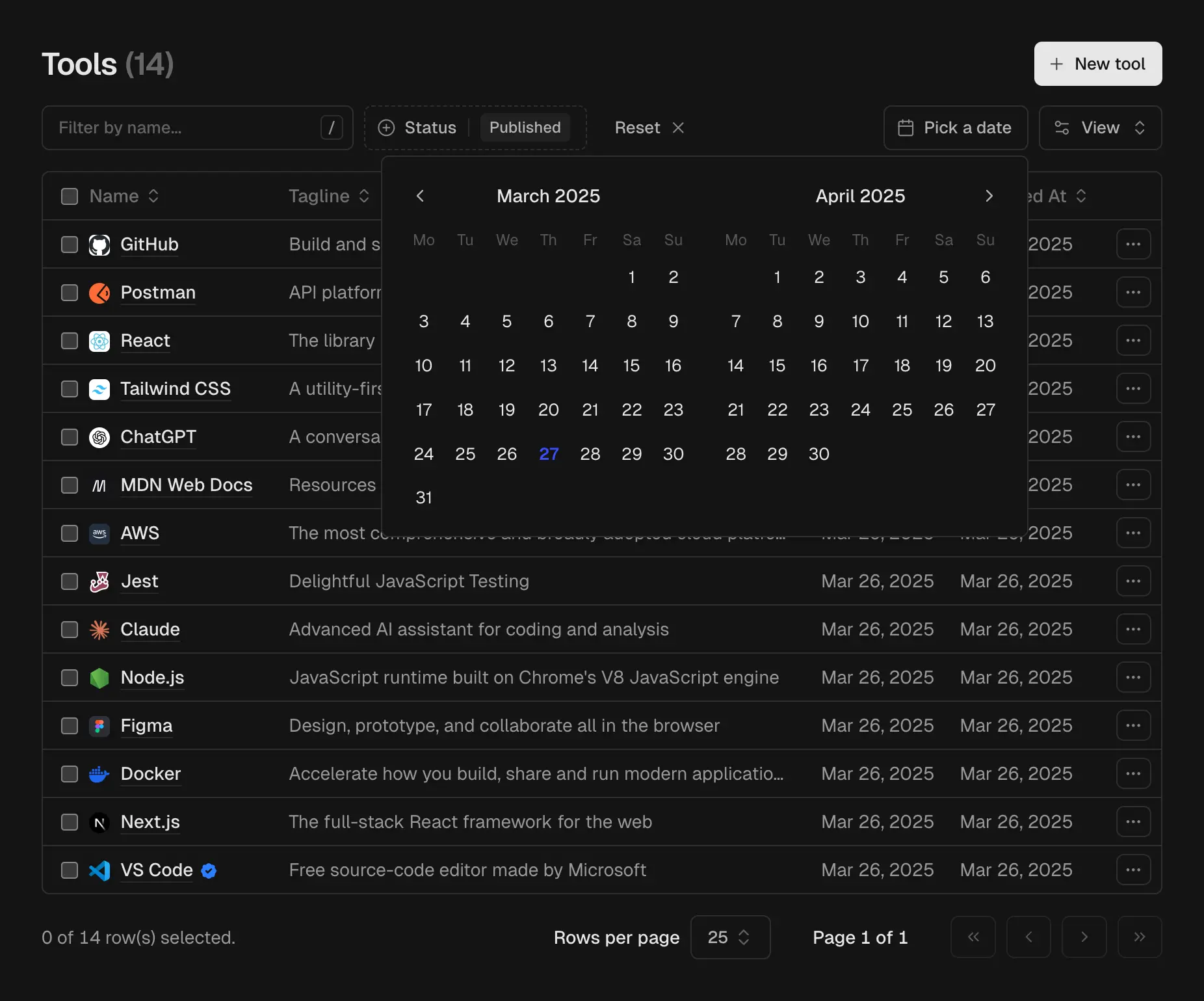 Data Tables